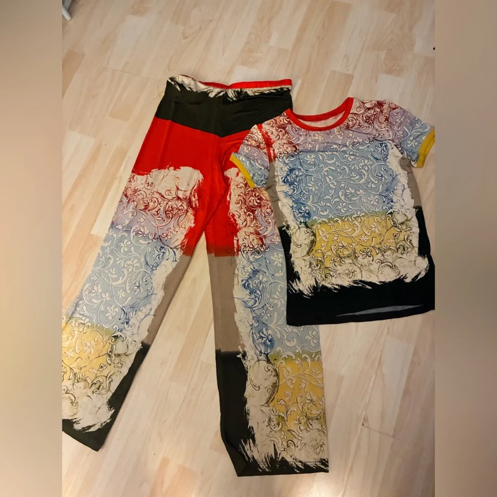 Archival Vintage 90s Jean Paul Gaultier Maille Baroque Colorblock Matching Set